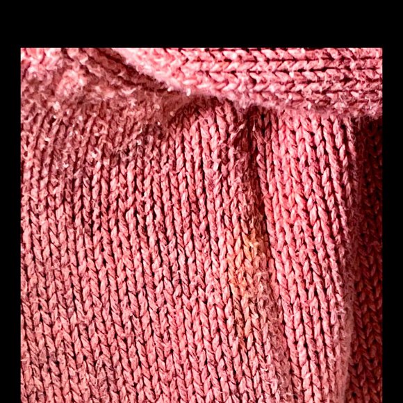 ▪️VTG▪️BENETTON▪️1980's Peach Marled Knit Cropped Cardigan Top - Picture 10 of 11